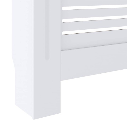 Разтегателна декоративна решетка за радиатор THERIA, бял, 142-205x20,5x81,5 см