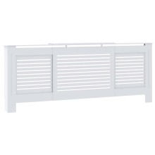 Разтегателна декоративна решетка за радиатор THERIA, бял, 142-205x20,5x81,5 см