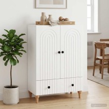 Шкаф ARCO с 2 врати и долно чекмедже, бял, 66 x 34,5 x 95 см