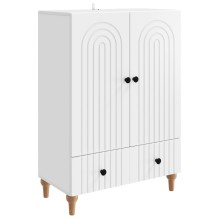 Шкаф ARCO с 2 врати и долно чекмедже, бял, 66 x 34,5 x 95 см