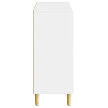 Шкаф LINEA с 3 врати и фрезовани фронтове, бял гланц, 89 x 34,5 x 80 см