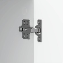 Шкаф LINEA с 3 врати и фрезовани фронтове, бял гланц, 89 x 34,5 x 80 см