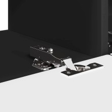 Стенен ТВ шкаф LINEA с вертикално фрезован фронт, черен, 98 x 31 x 29,5 см