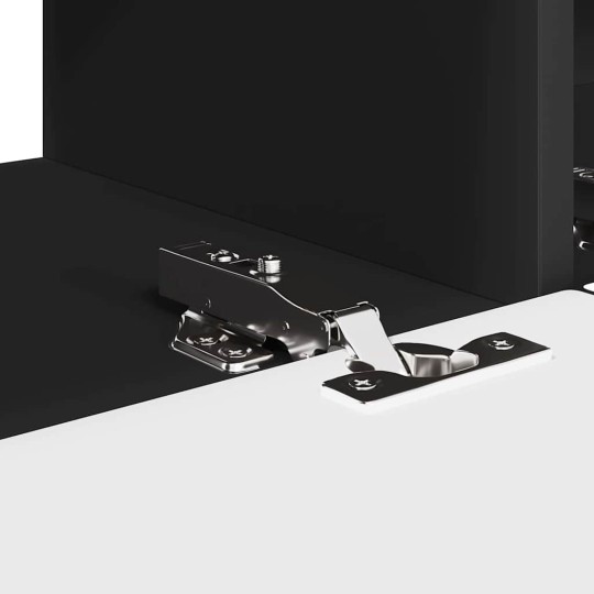 Стенен ТВ шкаф LINEA с вертикално фрезован фронт, черен, 98 x 31 x 29,5 см