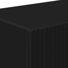 Стенен ТВ шкаф LINEA с вертикално фрезован фронт, черен, 98 x 31 x 29,5 см