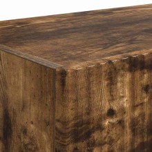 Стенен ТВ шкаф LINEA с вертикално фрезован фронт, опушен дъб, 39 x 31 x 29,5 см