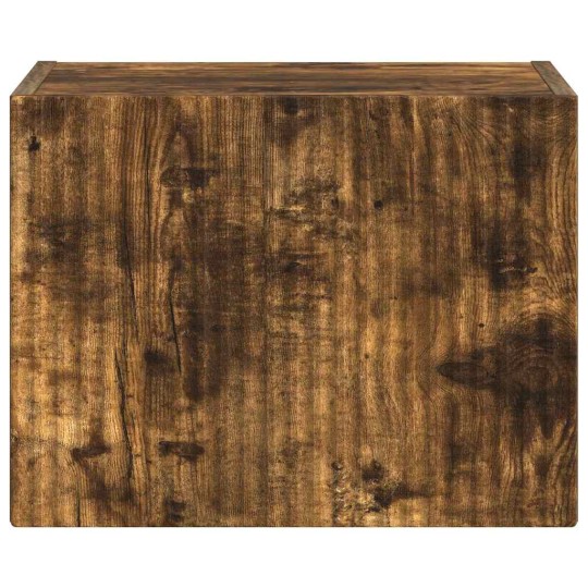 Стенен ТВ шкаф LINEA с вертикално фрезован фронт, опушен дъб, 39 x 31 x 29,5 см