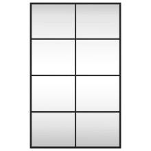 Стенно правоъгълно огледало с черна метална рамка за двупосочен монтаж 50 x 80 см