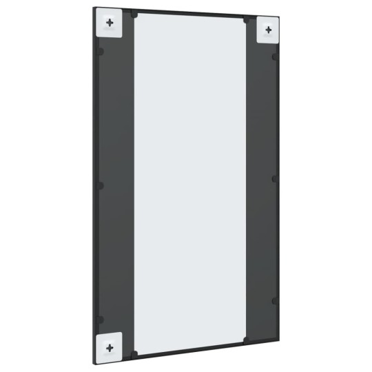 Стенно правоъгълно огледало с черна метална рамка за двупосочен монтаж 50 x 80 см