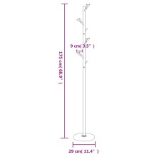 Стояща закачалка SLIM, бяла, 175 см
