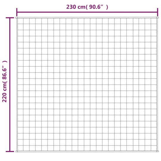 Тежко одеяло синьо 220x230 см 15 кг