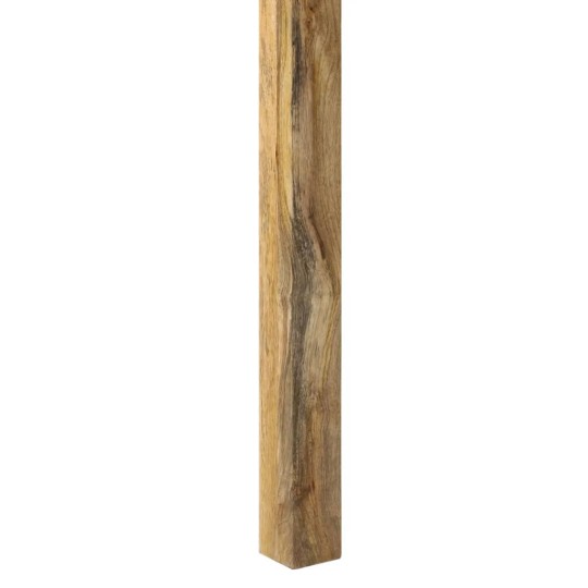 Трапезна маса в стил Artisan, кафяво грубо масивно мангово дърво, 82 x 80 см