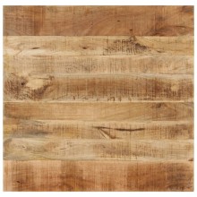 Трапезна маса в стил Artisan, кафяво грубо масивно мангово дърво, 82 x 80 см