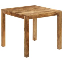 Трапезна маса в стил Artisan, кафяво грубо масивно мангово дърво, 82 x 80 см