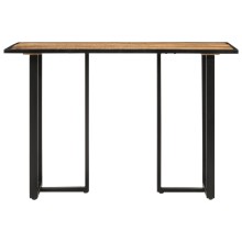 Трапезна маса в стил Industrial Modern, мангово дърво масив и черна стомана, 110 x 55 см