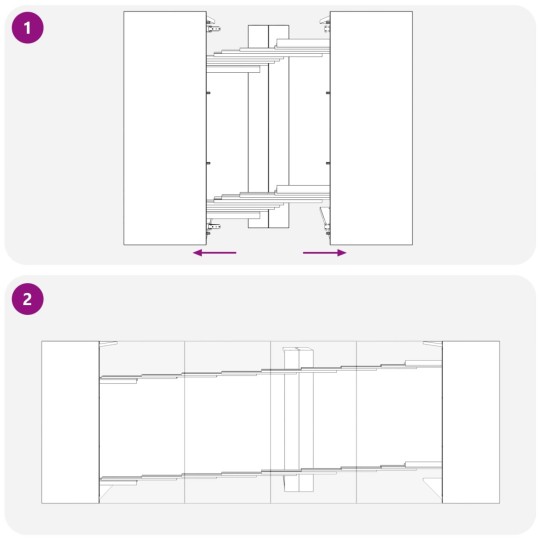 Трапезна маса в стил Modern Minimalist, ЛПДЧ черен дъб, разтегателна до 240 x 85 см