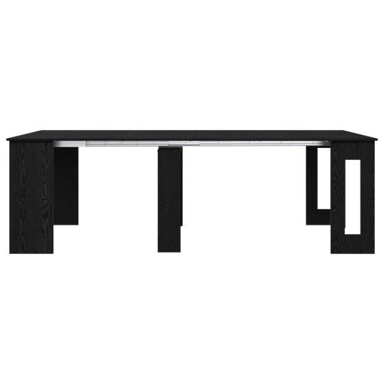 Трапезна маса в стил Modern Minimalist, ЛПДЧ черен дъб, разтегателна до 240 x 85 см