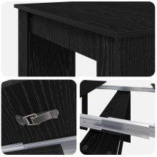 Трапезна маса в стил Modern Minimalist, ЛПДЧ черен дъб, разтегателна до 240 x 85 см