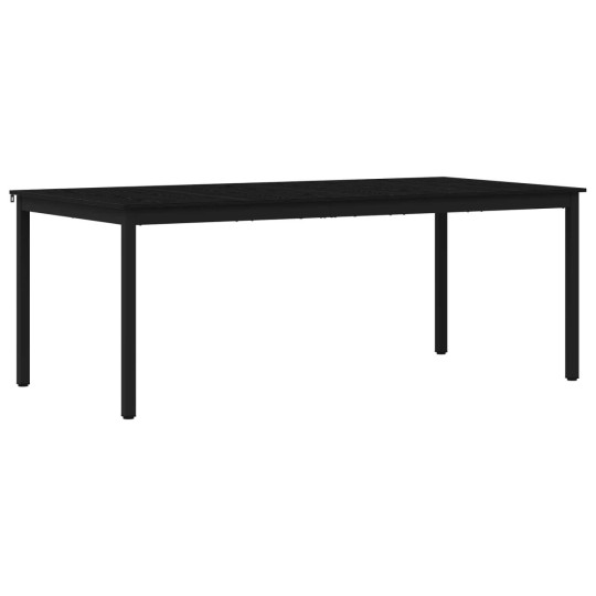 Трапезна маса в стил Modern Minimalist, ЛПДЧ черен мат и черен метал, 200 x 100 см