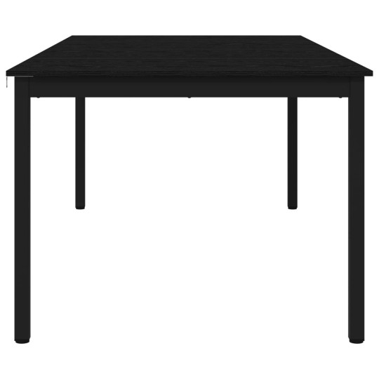 Трапезна маса в стил Modern Minimalist, ЛПДЧ черен мат и черен метал, 200 x 100 см