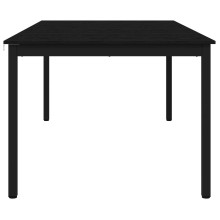 Трапезна маса в стил Modern Minimalist, ЛПДЧ черен мат и черен метал, 200 x 100 см
