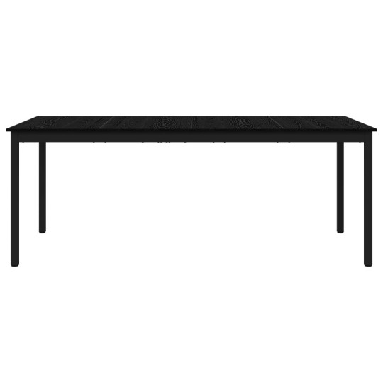 Трапезна маса в стил Modern Minimalist, ЛПДЧ черен мат и черен метал, 200 x 100 см