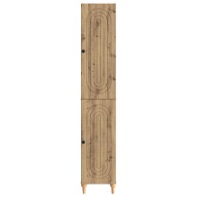 Висок модулен шкаф ARCO с фрезовани фронтове, дъб артизан, 33 x 34,5 x 180 см