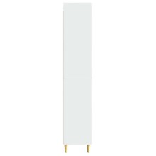 Висок модулен шкаф FLORA с 3 врати и 3 чекмеджета, бял гланц, 33 x 34,5 x 180 см