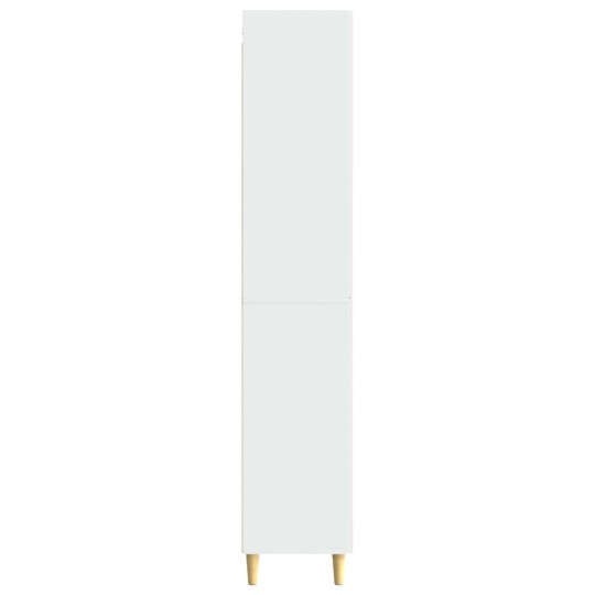 Висок модулен шкаф FLORA с 3 врати и 3 чекмеджета, бял гланц, 33 x 34,5 x 180 см