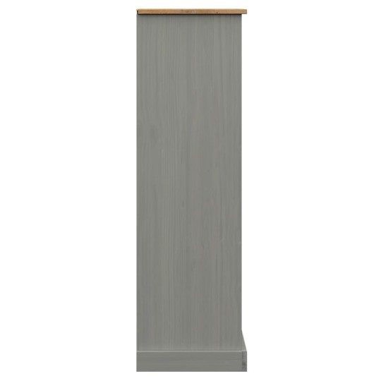 Библиотека VIGO с ламелни фронтове, сива, 90 x 35 x 114,5 см