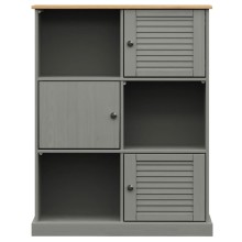 Библиотека VIGO с ламелни фронтове, сива, 90 x 35 x 114,5 см