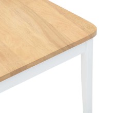 Комплект от 2 трапезни стола в стил Modern Rustic от масивно каучуково дърво в бяло и меден финиш