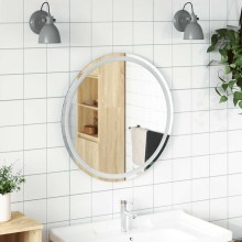 Кръгло LED стенно огледало за баня с USB захранване и периферна рамка, 70 см