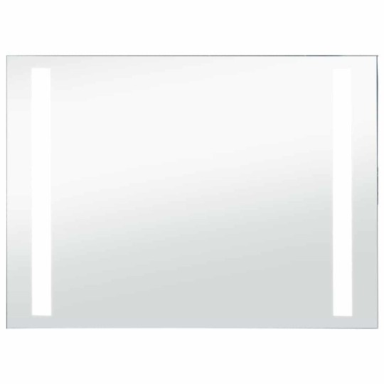 LED стенно огледало за баня с две вертикални матирани ленти, 100x60 см