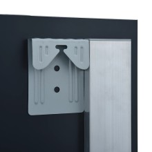 LED стенно огледало за баня с две вертикални матирани ленти, 100x60 см
