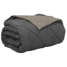 Лятна двулицева олекотена завивка Color Warm с полиестерен пълнеж, 200 г/м², в светлосиво и антрацит
