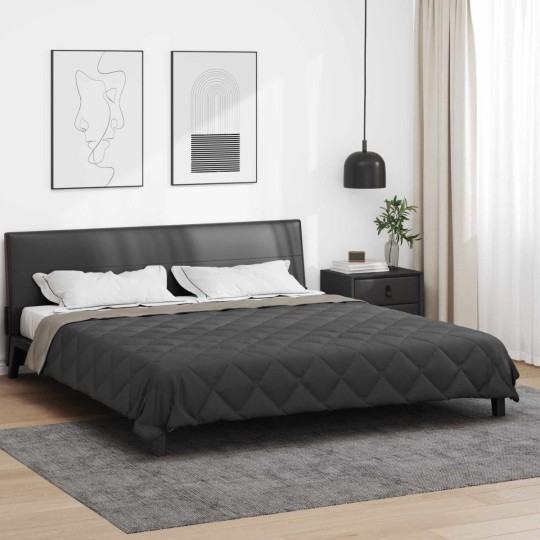 Лятна двулицева олекотена завивка Color Warm с полиестерен пълнеж, 200 г/м², в светлосиво и антрацит