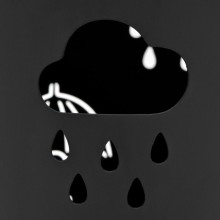 Метална поставка за чадъри RAIN, черна, ⌀ 20 см, височина 48,5 см