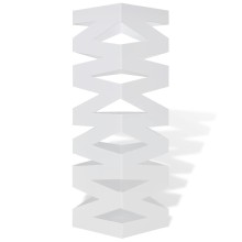 Метална поставка за чадъри ZIGZAG, бяла, 15,5 x 15,5 x 48,5 см