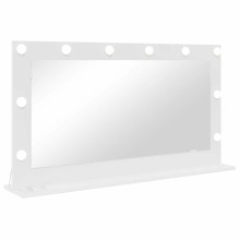 Настолно тоалетно огледало с Холивуд LED осветление бяло 100 x 55 см