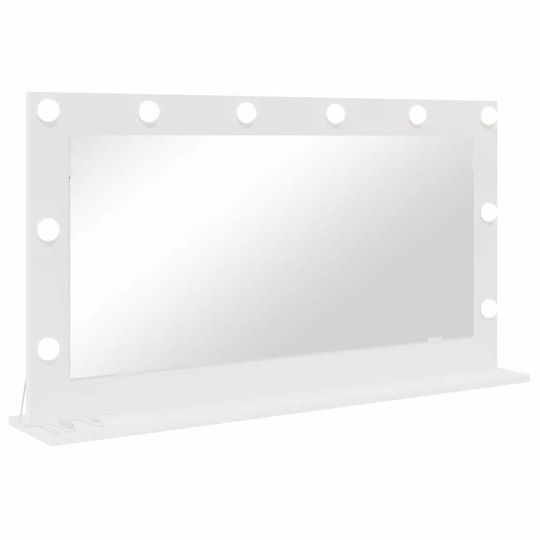Настолно тоалетно огледало с Холивуд LED осветление бяло 100 x 55 см