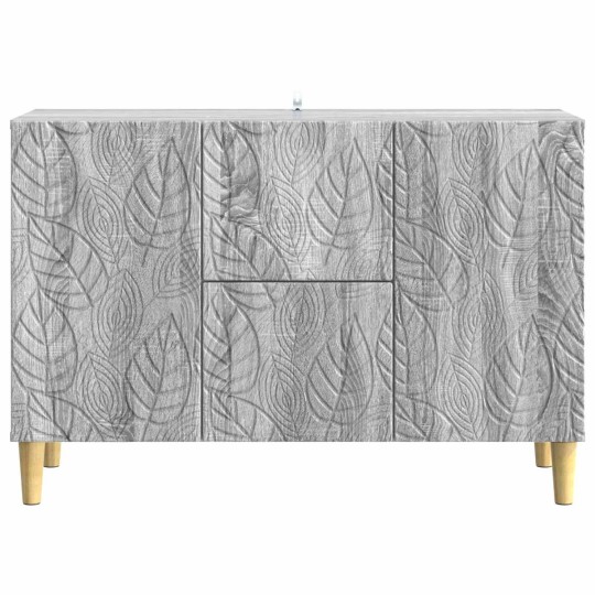 Нисък шкаф FLORA с 2 врати и 2 чекмеджета, сив дъб сонома, 89 x 34,5 x 60 см