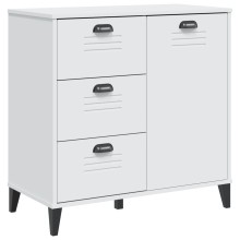Нисък шкаф VIKEN, с 3 чекмеджета и 1 врата, бял, 80 x 40 x 80 см