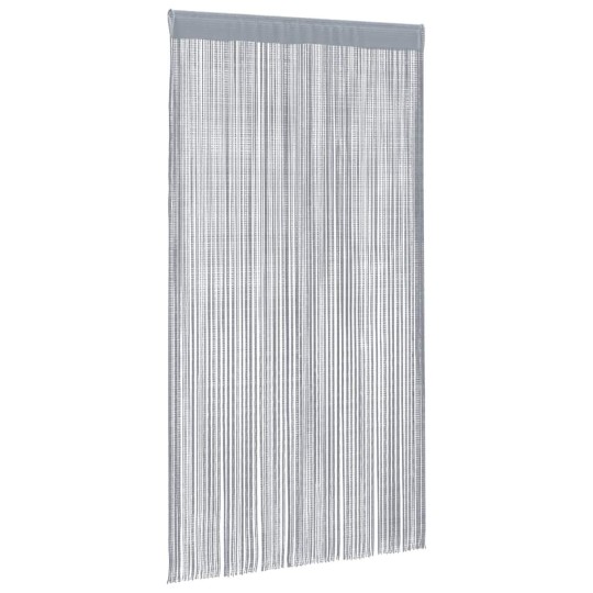 Пердета с ресни в цвят светлосив за тръбен корниз, 2 бр., 140 x 250 см
