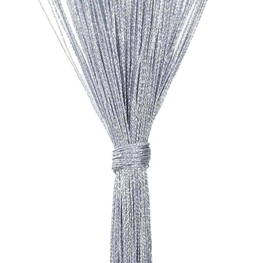 Пердета с ресни в цвят светлосив за тръбен корниз, 2 бр., 140 x 250 см