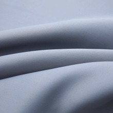Плътна завеса в цвят сив с метални халки, 290 x 245 см