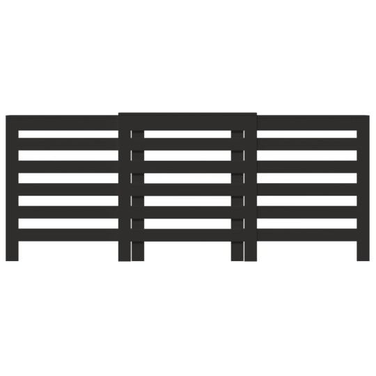 Разтегателна декоративна решетка за радиатор ALVERO, черен, 156-205x21,5x83,5 см