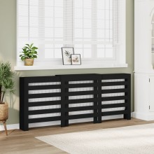 Разтегателна декоративна решетка за радиатор ALVERO, черен, 156-205x21,5x83,5 см
