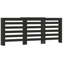 Разтегателна декоративна решетка за радиатор ALVERO, черен, 156-205x21,5x83,5 см