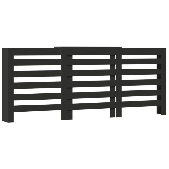 Разтегателна декоративна решетка за радиатор ALVERO, черен, 156-205x21,5x83,5 см